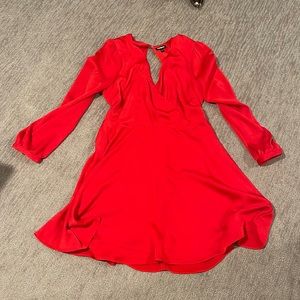 Red Satin Express Dress